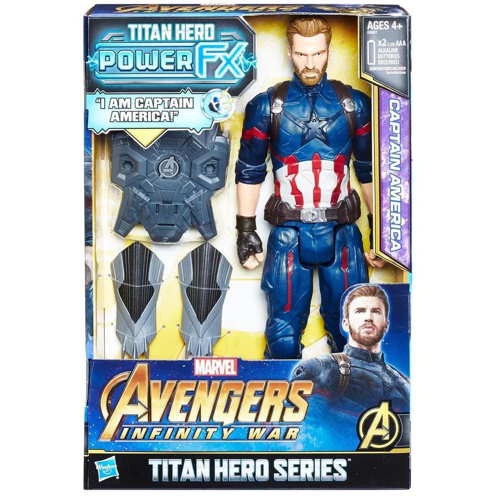 Hasbro Marvel Avengers Infinity War Titan Heroes Power FX Captain America Action Figure Afbeelding 1