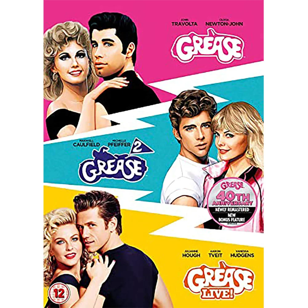 Grease 40e jubileum drievoudig (Grease, Grease 2, Grease Live) Afbeelding 1
