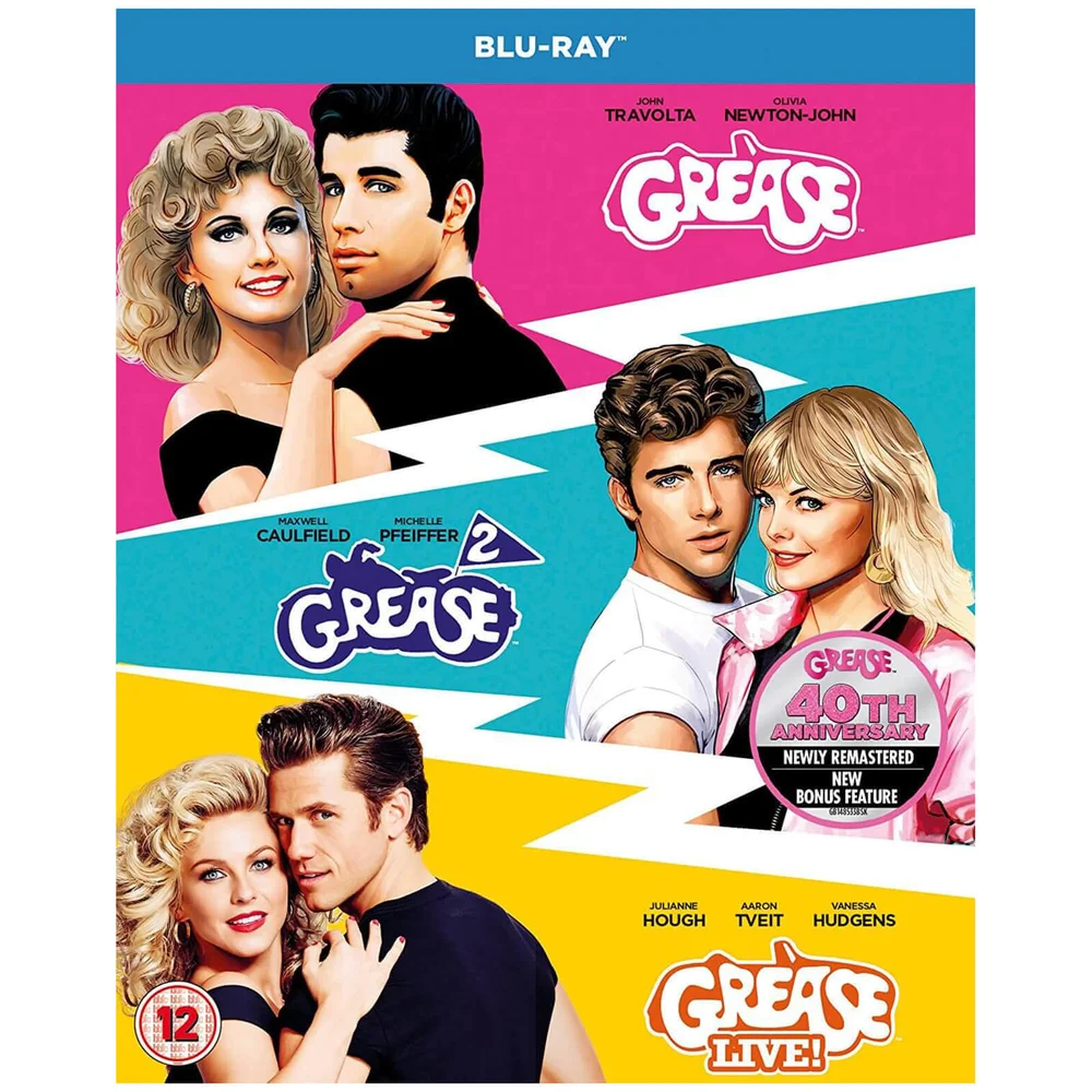 Grease 40e jubileum drievoudig (Grease, Grease 2, Grease Live) Afbeelding 1