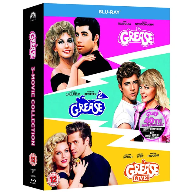Grease 40e jubileum drievoudig (Grease, Grease 2, Grease Live)