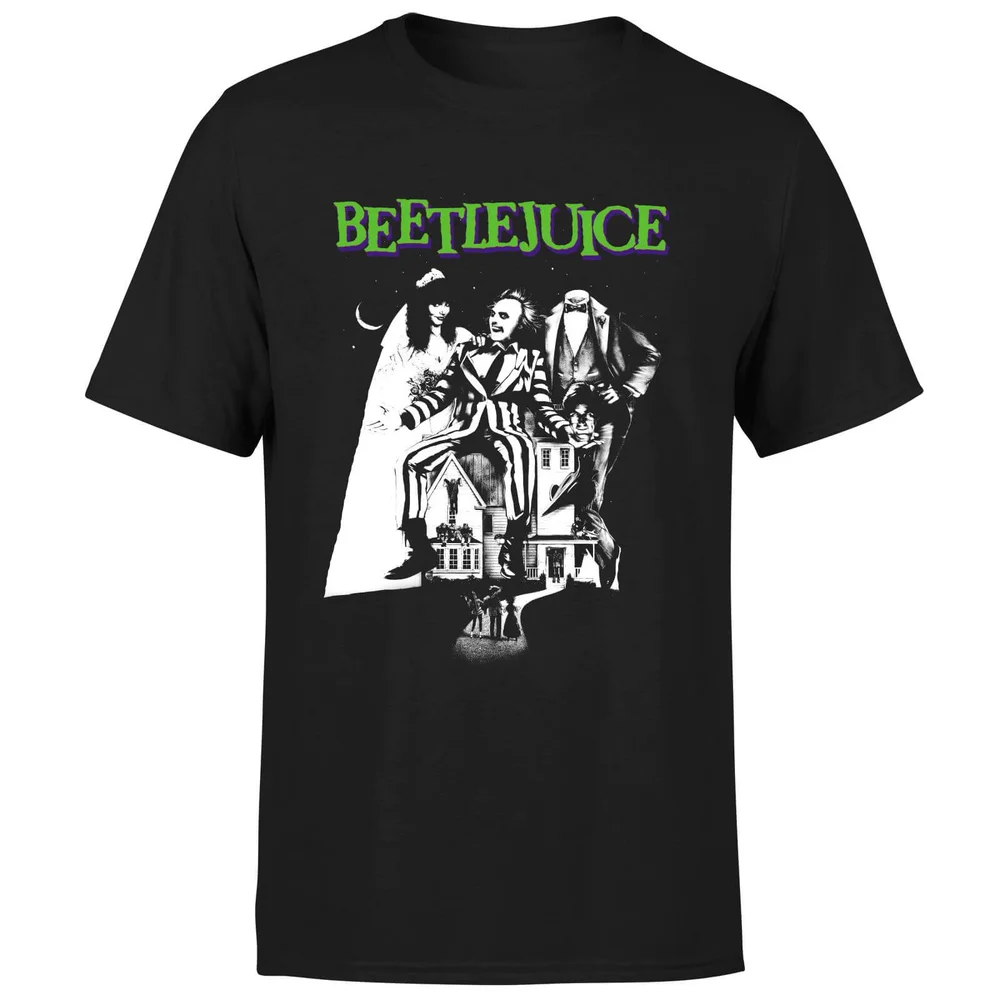 Beetlejuice Mono Poster T-Shirt - Black - S Afbeelding 1