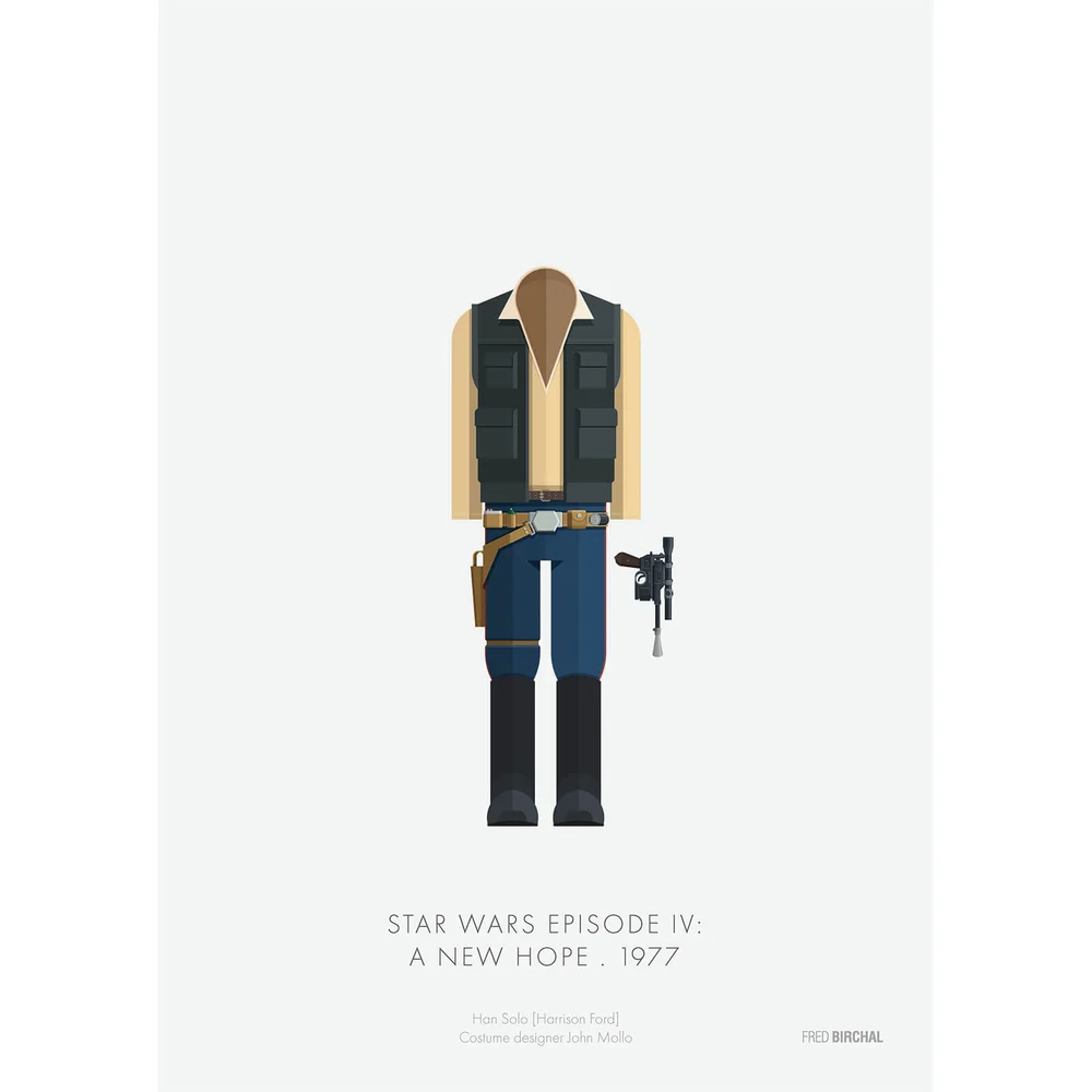 Star Wars A New Hope Han Solo Print Afbeelding 1