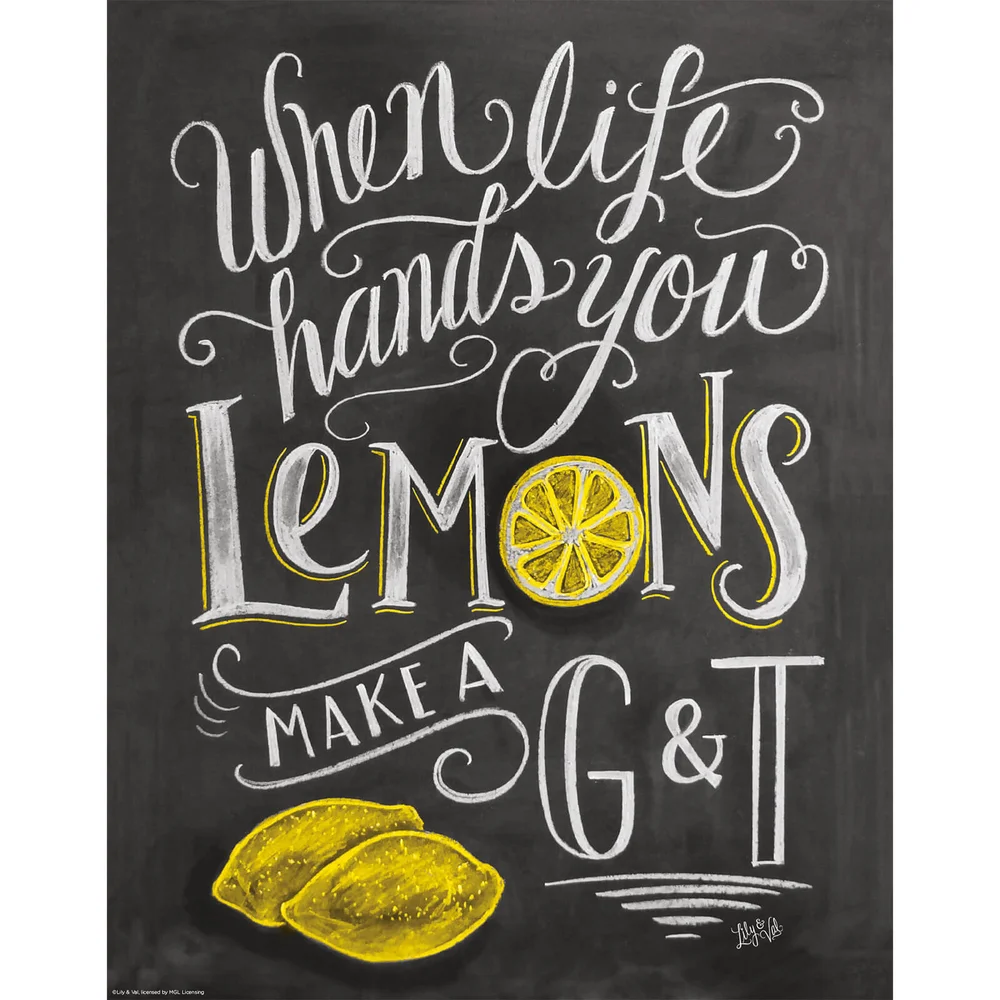 Lily & Val When Life Hands You Lemons Print Afbeelding 1