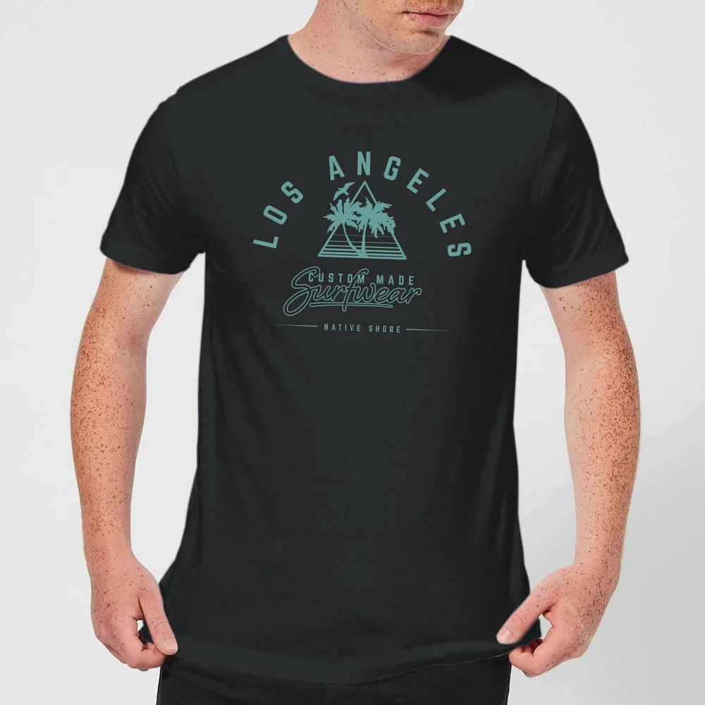 Native Shore Men's Los Angeles Surfwear T-Shirt - Black - 5XL Afbeelding 1