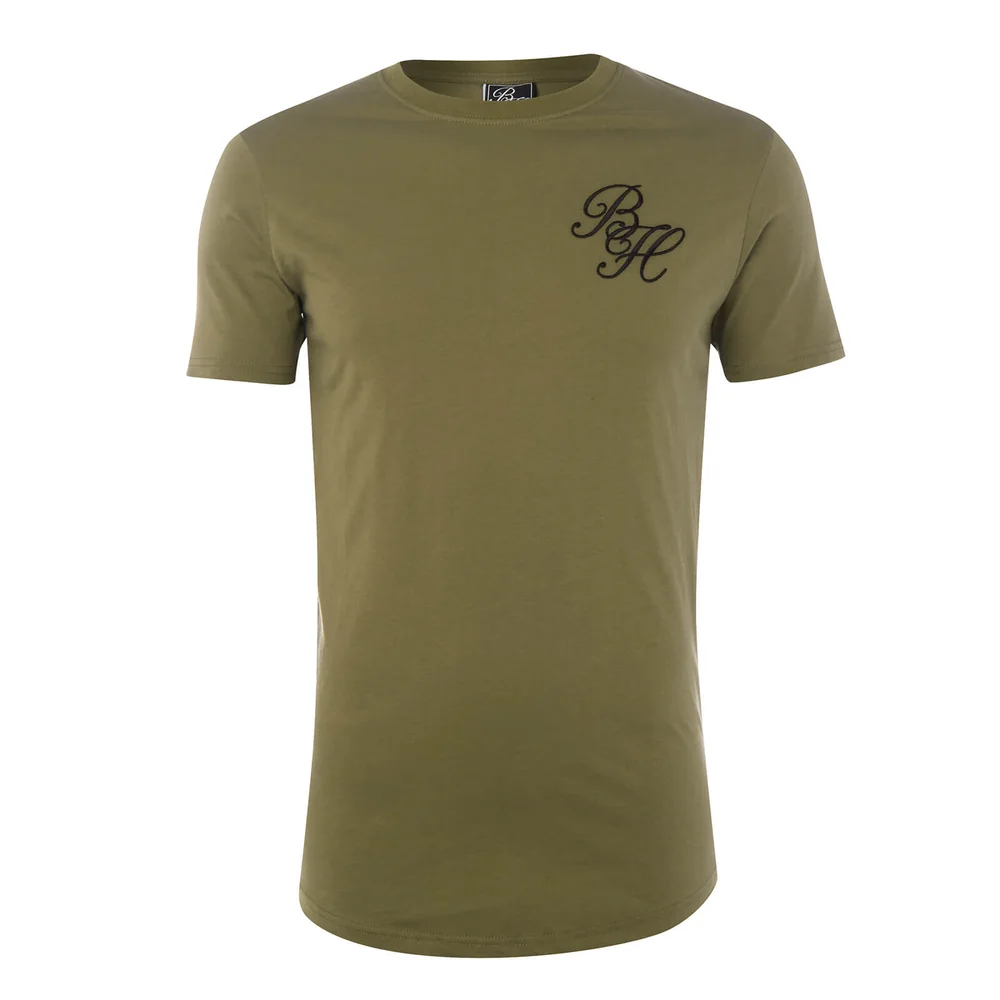 Beck & Hersey Men's Embroidered Classic Logo T-Shirt - Khaki - S - Groen Afbeelding 1