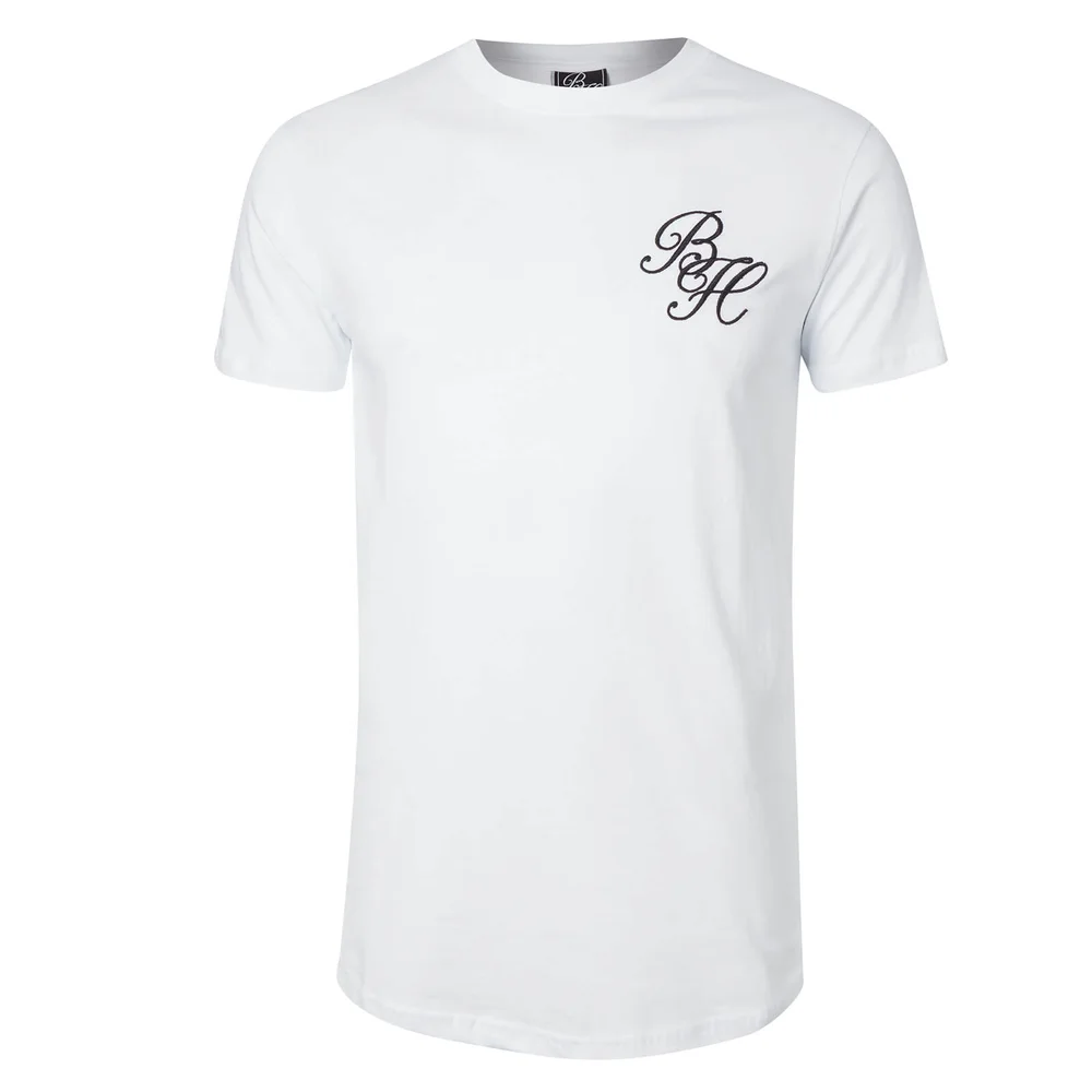Beck & Hersey Men's Embroidered Classic Logo T-Shirt - White - S - Wit Afbeelding 1