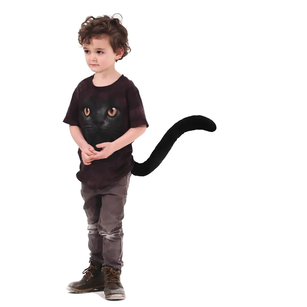 TellTails Wearable Black Cat Tail for Kids Afbeelding 1