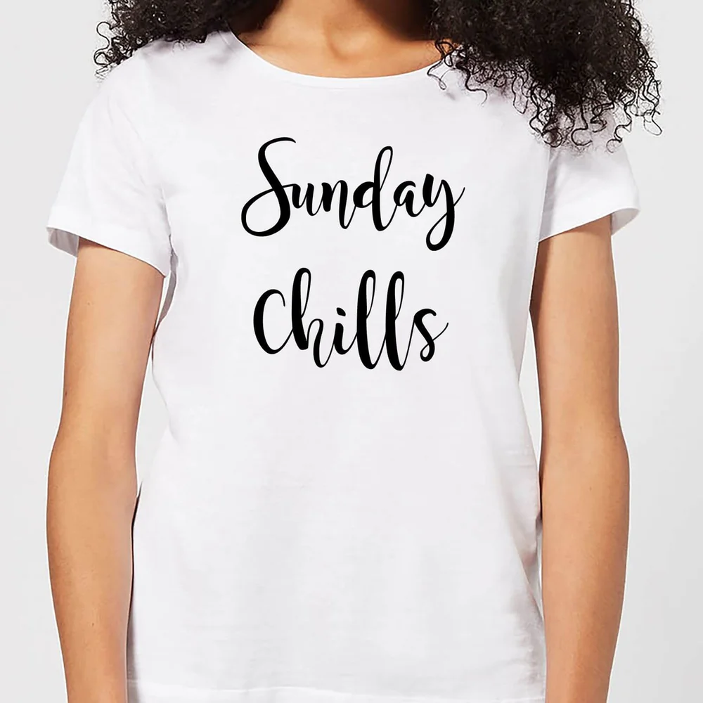 Sunday Chills Women's T-Shirt - White - S - Wit Afbeelding 1