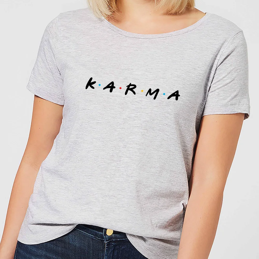 Karma Women's T-Shirt - Grey - S - Grijs Afbeelding 1