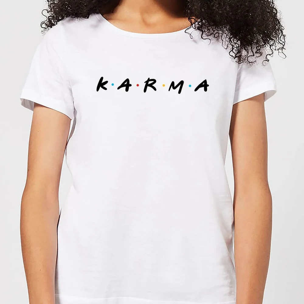 Karma Women's T-Shirt - White - S - Wit Afbeelding 1