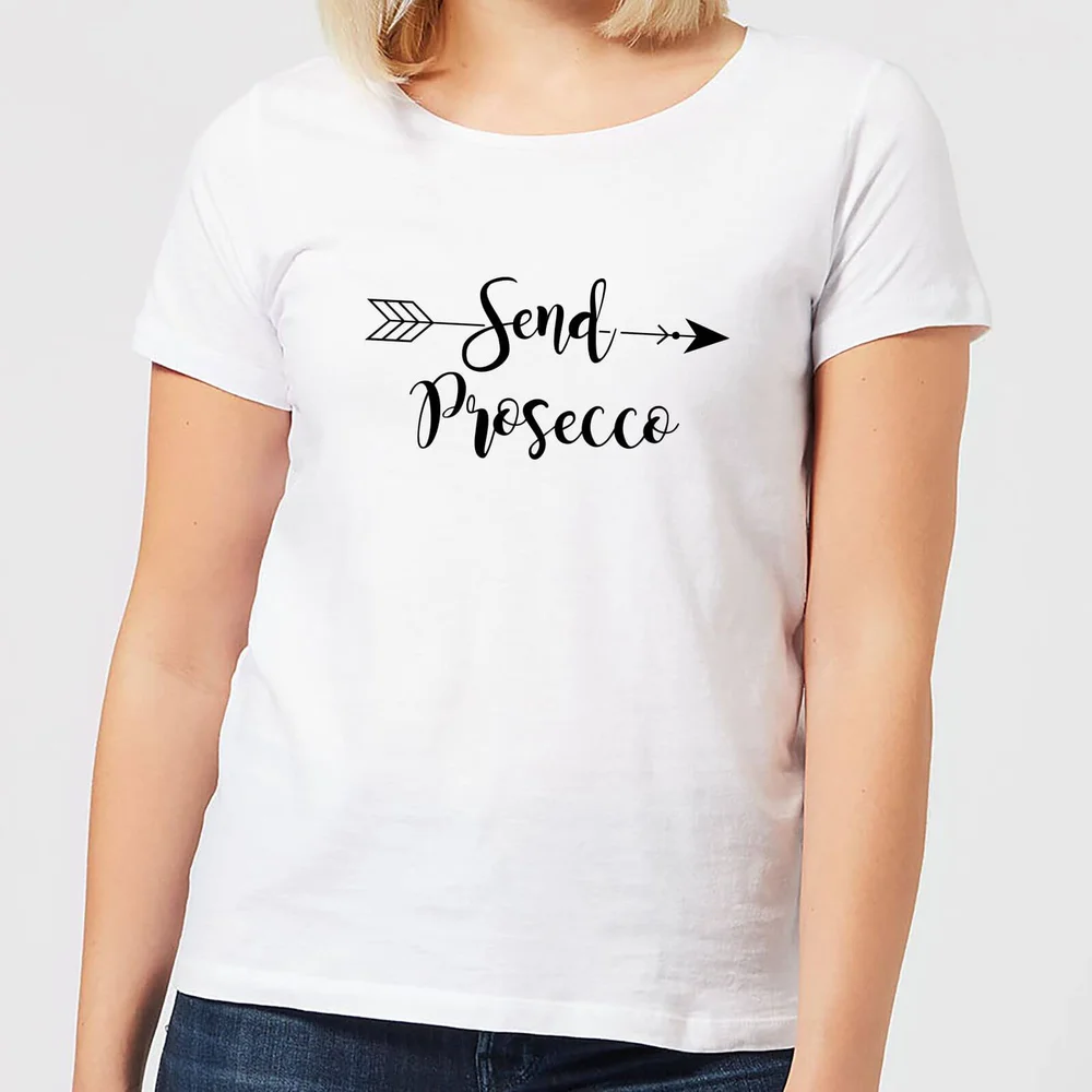 Send Prosecco Women's T-Shirt - White - S - Wit Afbeelding 1