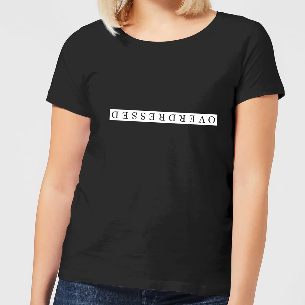 Overdressed White Women's T-Shirt - Black - S - Zwart Afbeelding 1