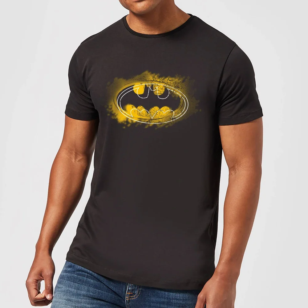 DC Comics Batman Spray Logo T-shirt - Zwart - XL Afbeelding 1