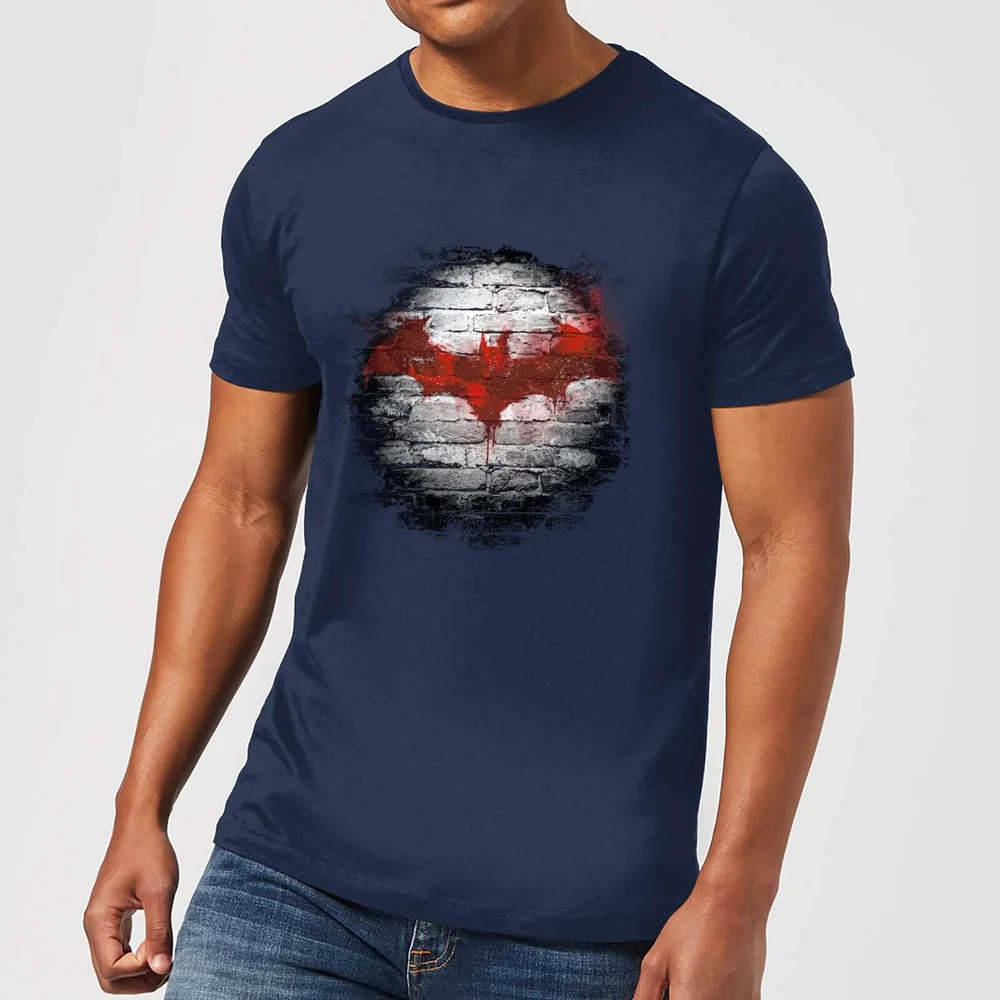 DC Comics Batman Logo Wall T-shirt - Navy - XXL Afbeelding 1