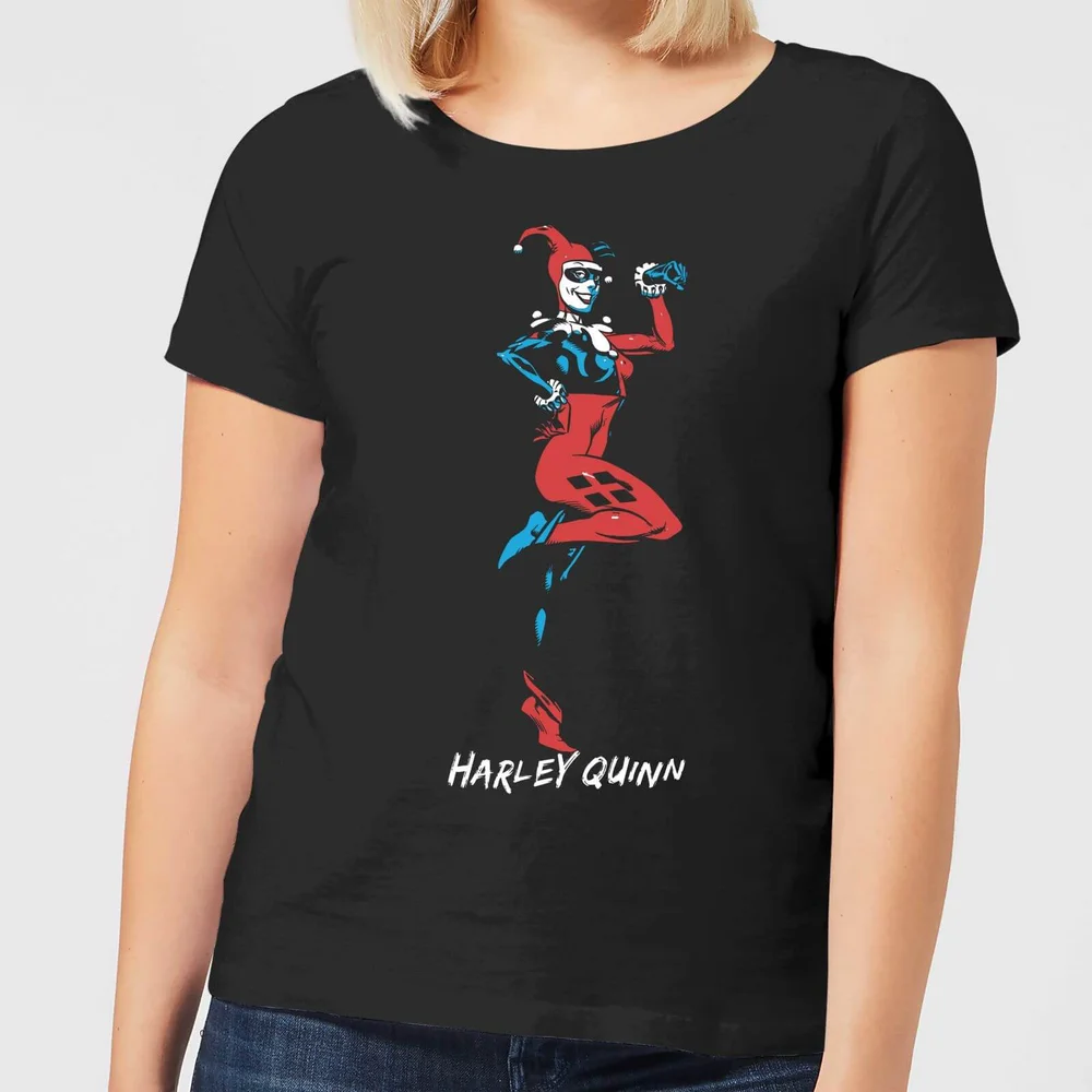 DC Comics Batman Harley Quinn Posing Dames T-shirt - Zwart - 3XL - Zwart Afbeelding 1