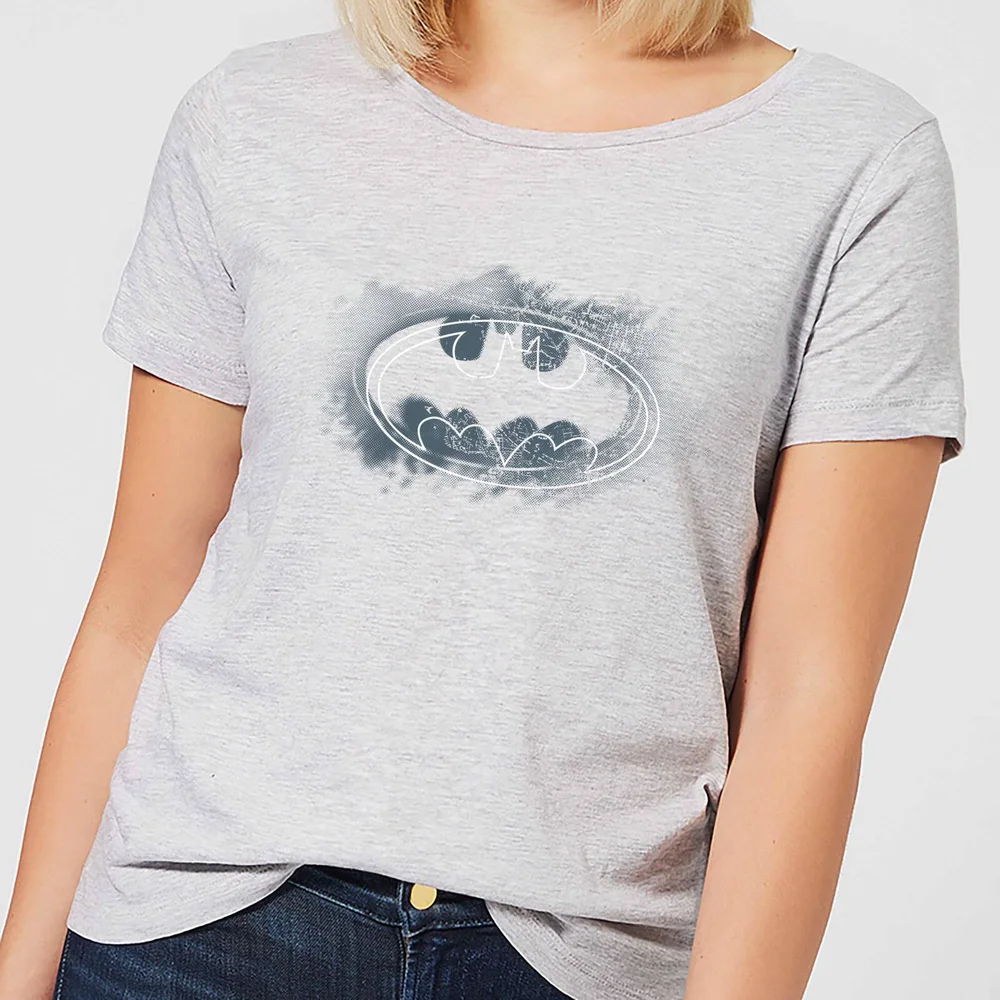 DC Comics Batman Spray Logo Dames T-shirt - Grijs - S Afbeelding 1