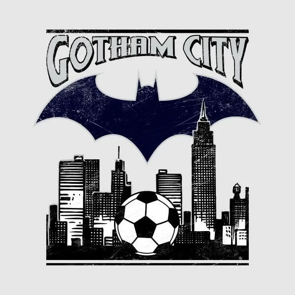DC Comics Batman Football Gotham City Dames T-shirt - Grijs