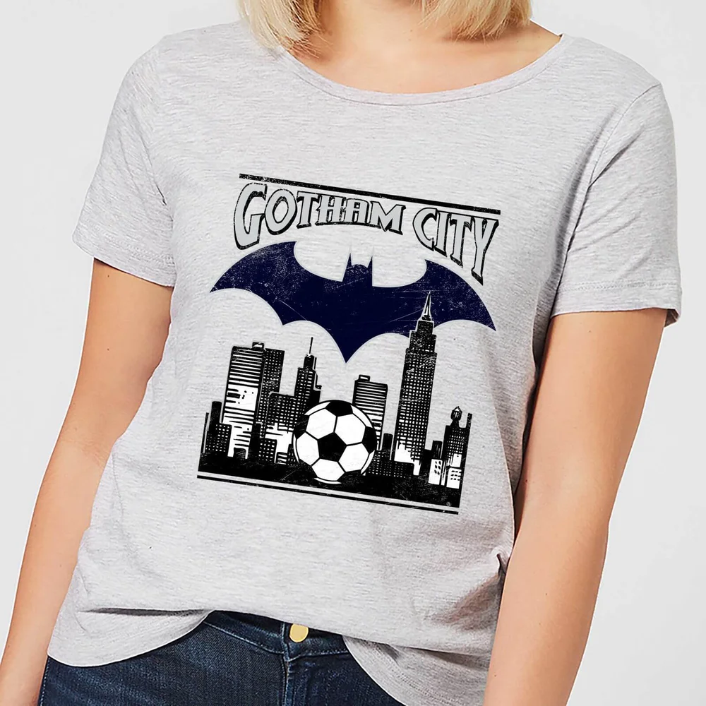 DC Comics Batman Football Gotham City Dames T-shirt - Grijs - S Afbeelding 1