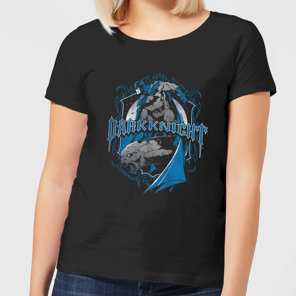 DC Comics Batman Dark Knight Shield Dames T-shirt - Zwart - S Afbeelding 1