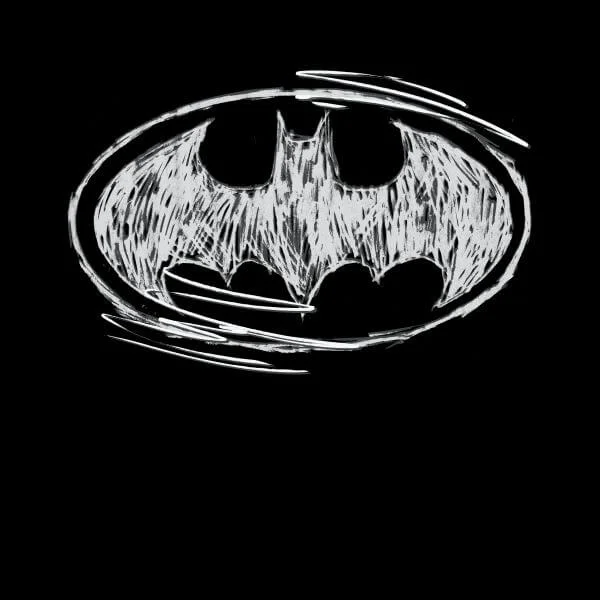 DC Comics Batman Sketch Logo Dames T-shirt - Zwart
