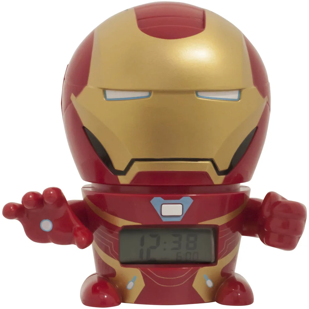 BulbBotz Marvel Avengers: Infinity Wars Iron Man Night Light Alarm Clock Afbeelding 1