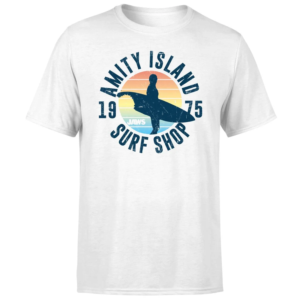 Jaws Amity Surf Shop T-shirt - Wit - S Afbeelding 1