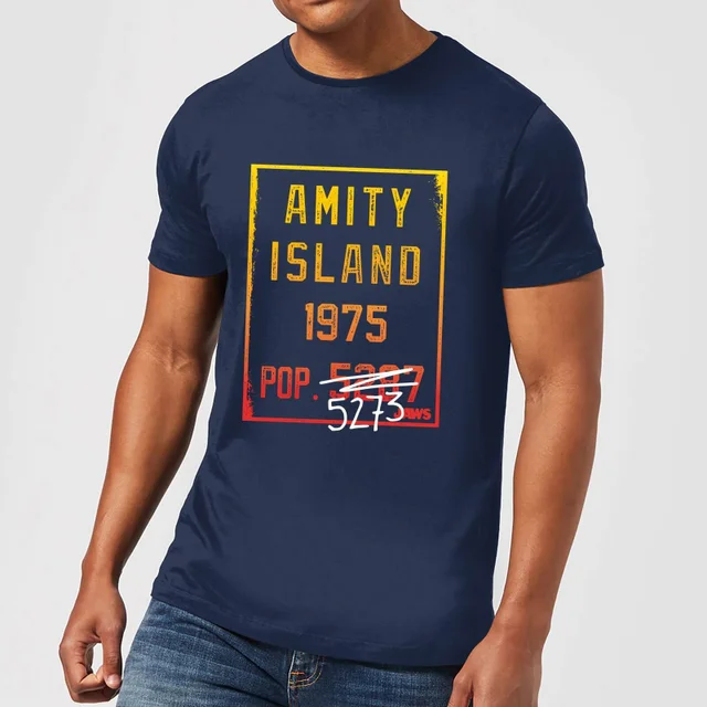 Jaws Amity Population T-shirt - Navy