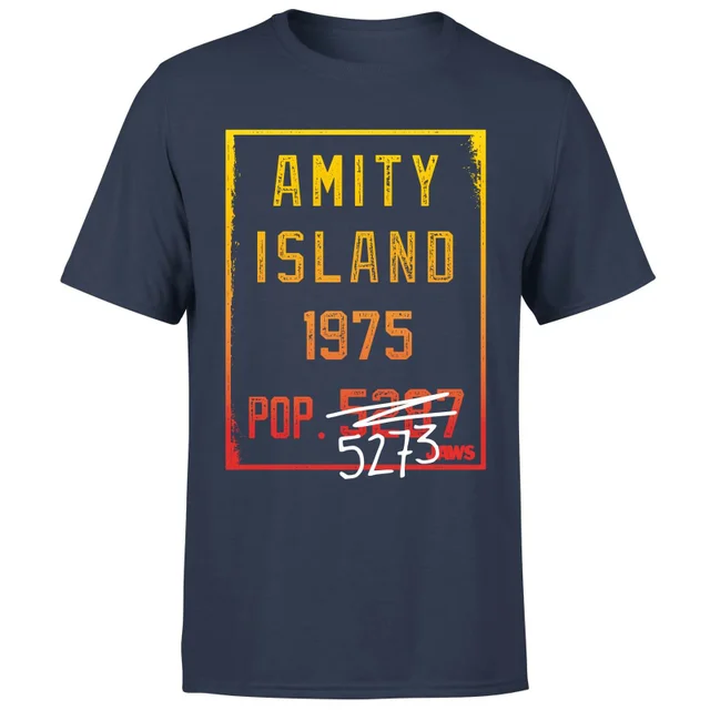 Jaws Amity Population T-shirt - Navy