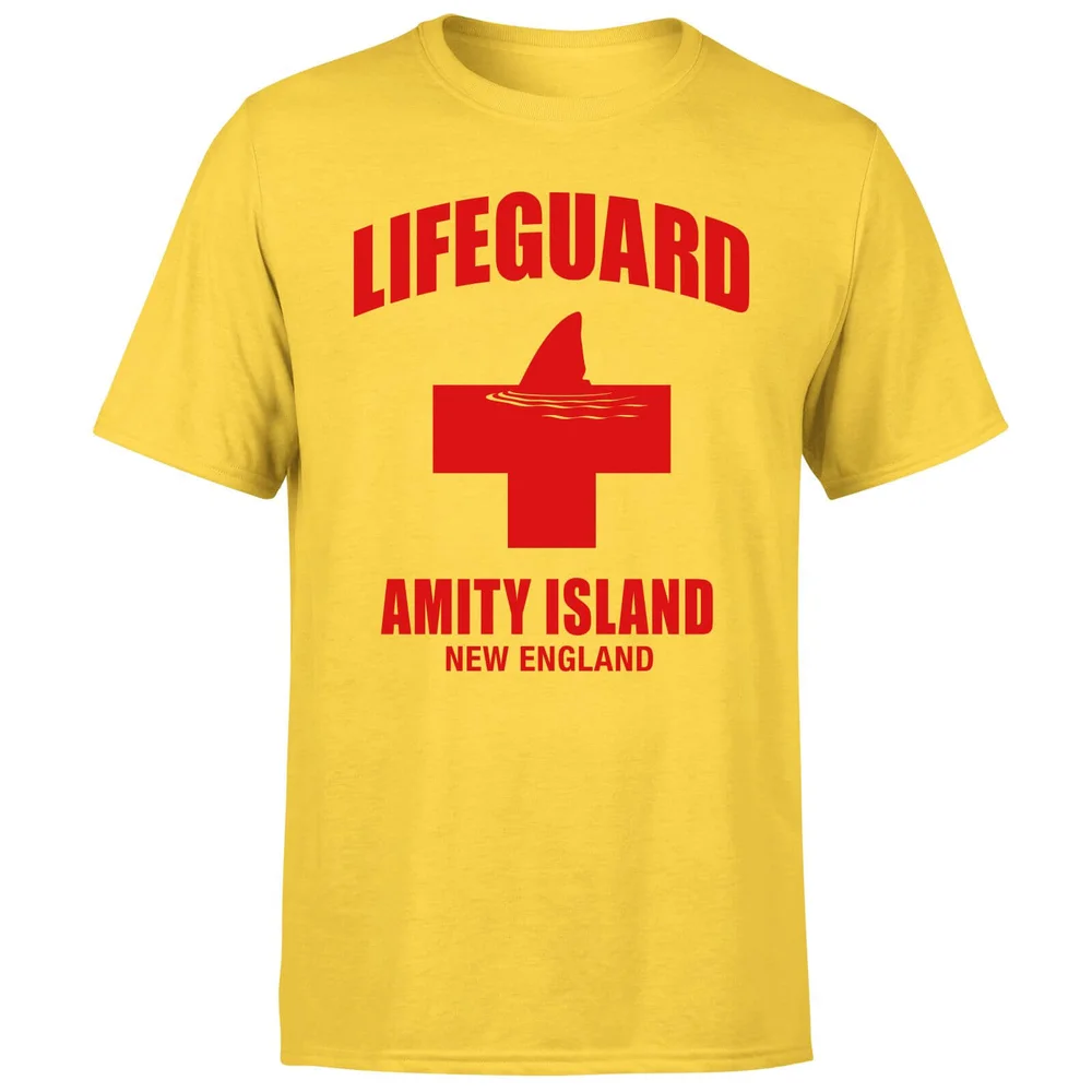 Jaws Amity Island Lifeguard T-shirt - Geel - S Afbeelding 1