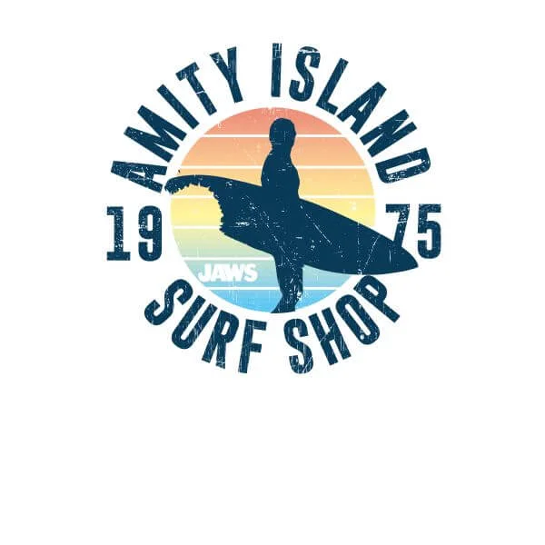 Jaws Amity Surf Shop Dames T-shirt - Wit