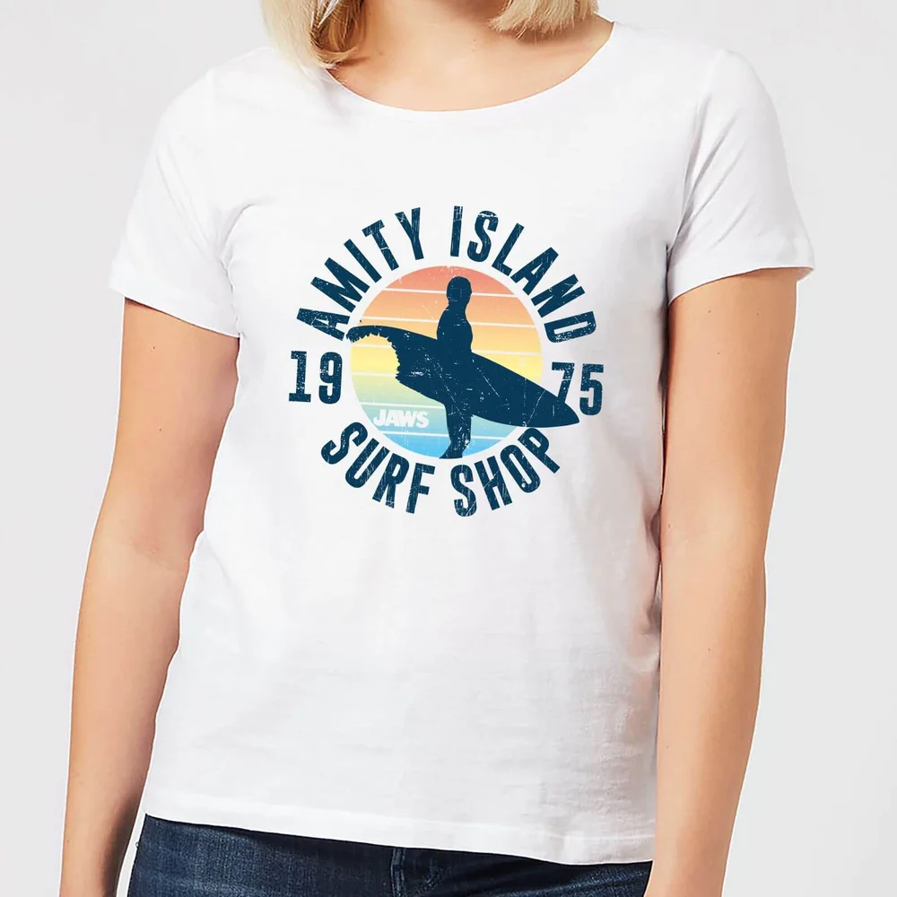Jaws Amity Surf Shop Dames T-shirt - Wit - XXL Afbeelding 1