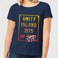 Jaws Amity Population Dames T-shirt - Navy - undefined undefined