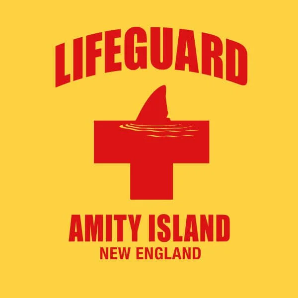 Jaws Amity Island Lifeguard Dames T-shirt - Geel