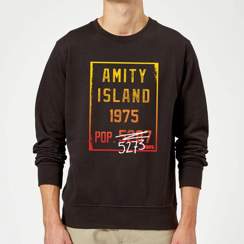 Jaws Amity Population Trui - Zwart - S Afbeelding 1