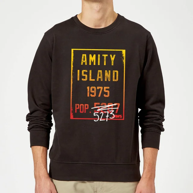 Jaws Amity Population Trui - Zwart