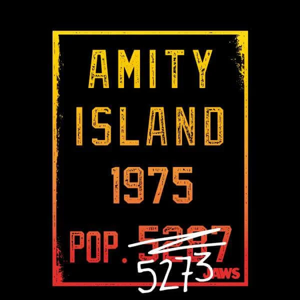 Jaws Amity Population Trui - Zwart