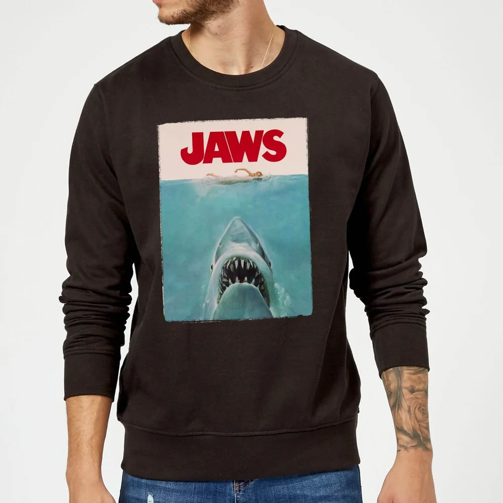 Jaws Classic Poster Trui - Zwart - S Afbeelding 1