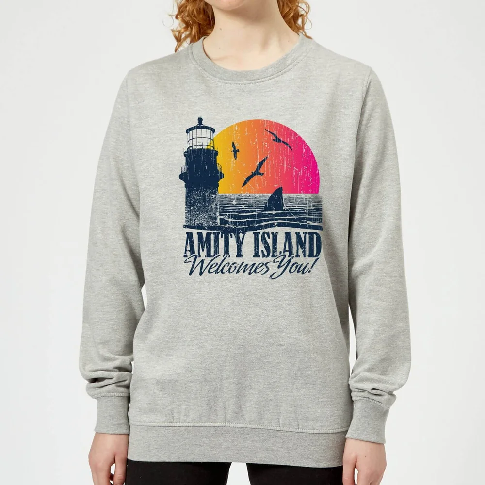 Jaws Welcome To Amity Island Dames Trui - Grijs - 3XL Afbeelding 1