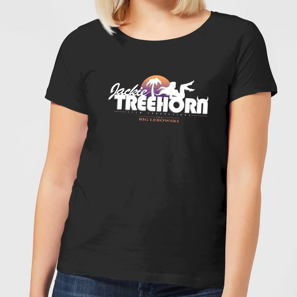 The Big Lebowski Treehorn Logo Dames T-shirt - Zwart - S Afbeelding 1