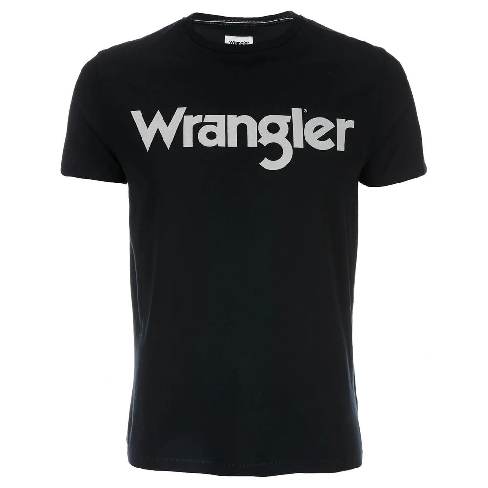 Wrangler Men's Logo T-Shirt - Black - S - Zwart Afbeelding 1