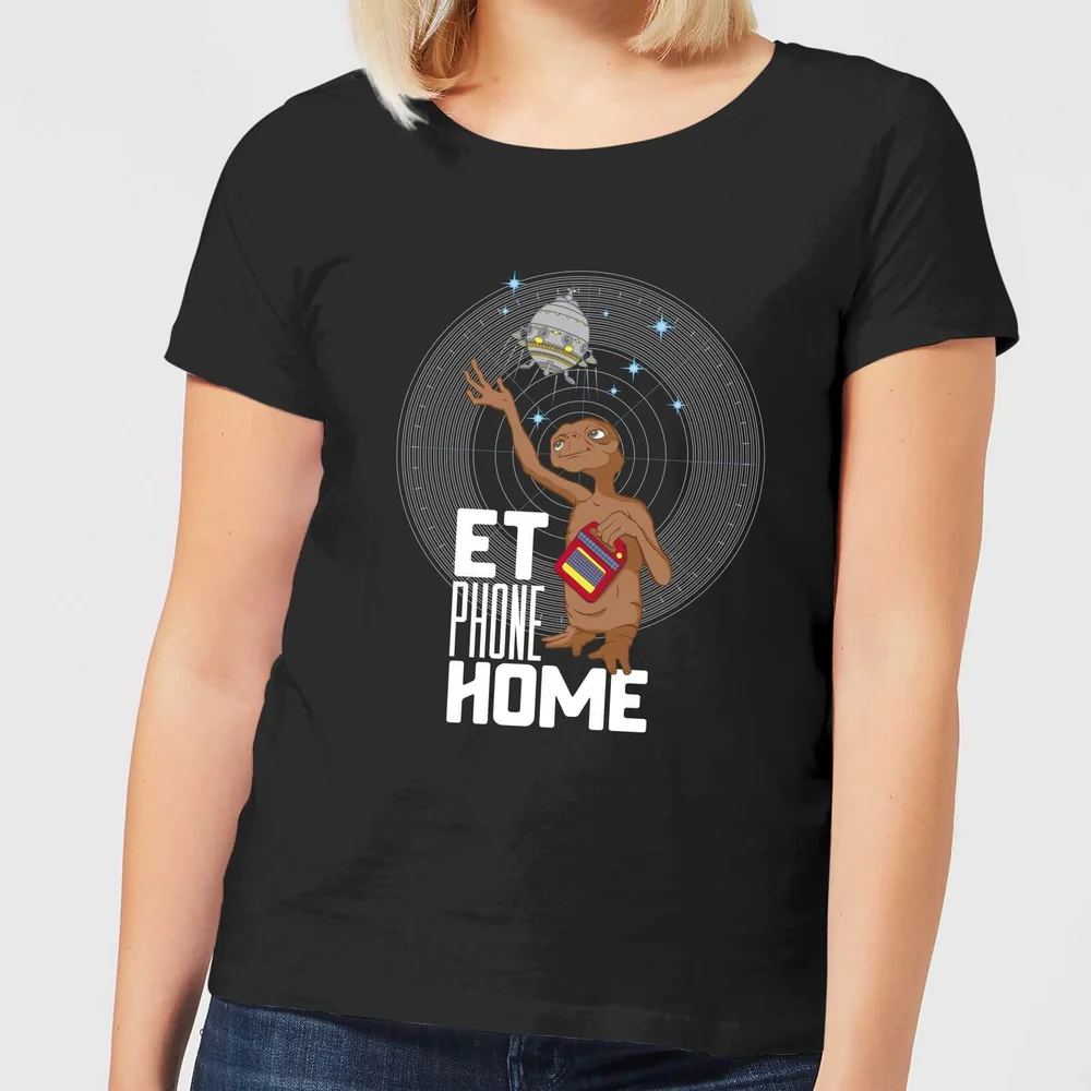 E.T. Phone Home Dames T-shirt - Zwart - S Afbeelding 1