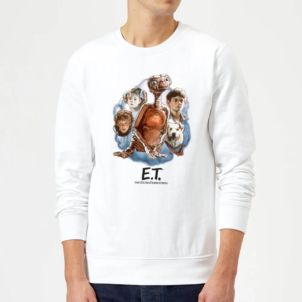 E.T. Geschilderd Portret Trui - Wit - S Afbeelding 1