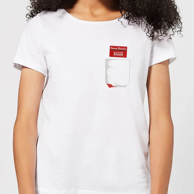 Shaun of the Dead Foree Electric Pocket Dames T-shirt - Wit