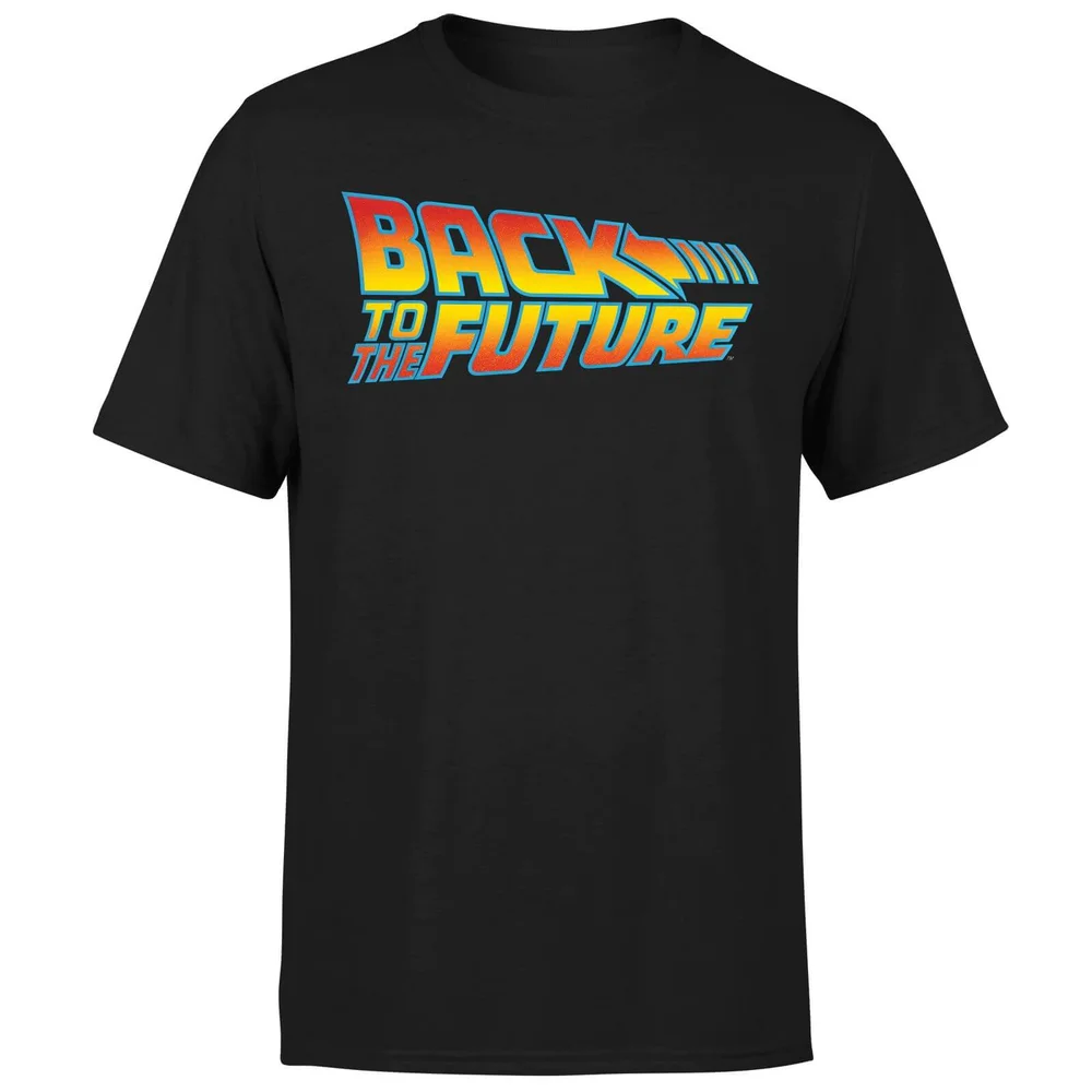 Back to the Future Classic Logo T-shirt - Zwart - S Afbeelding 1