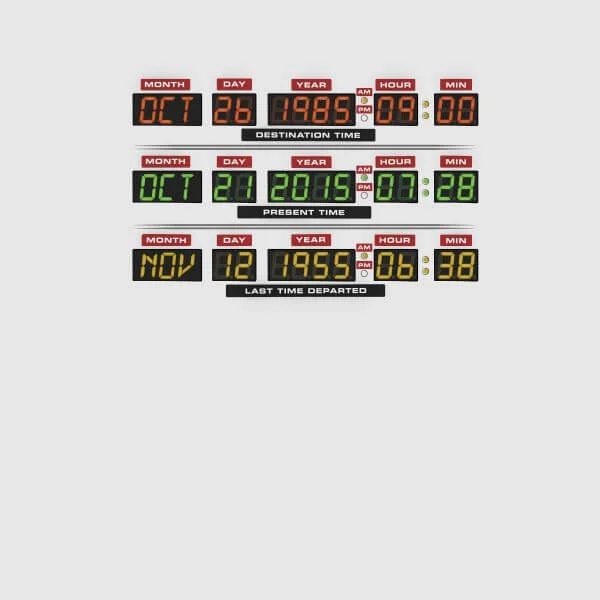 Back to the Future Destination Clock Dames T-shirt - Grijs