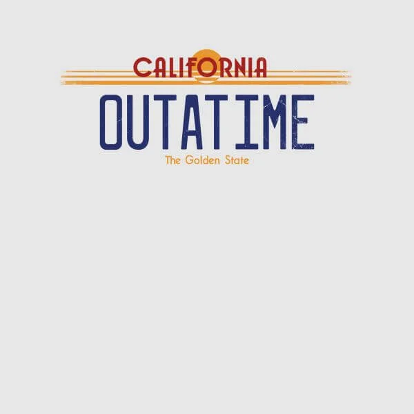 Back to the Future Outatime Plate Dames T-shirt - Grijs