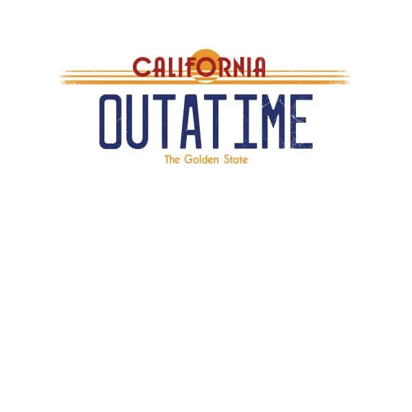Back to the Future Outatime Plate Dames T-shirt - Wit