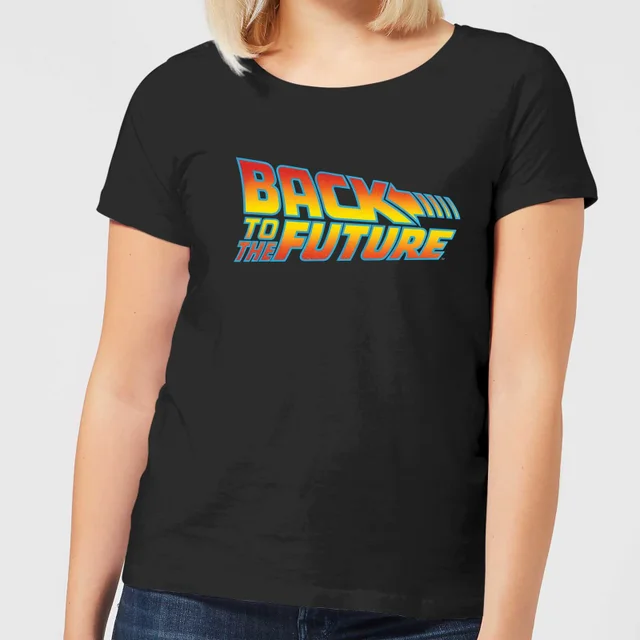 Back to the Future Classic Logo Dames T-shirt - Zwart