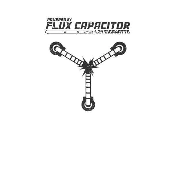 Back to the Future Powered By Flux Capacitor Trui - Wit