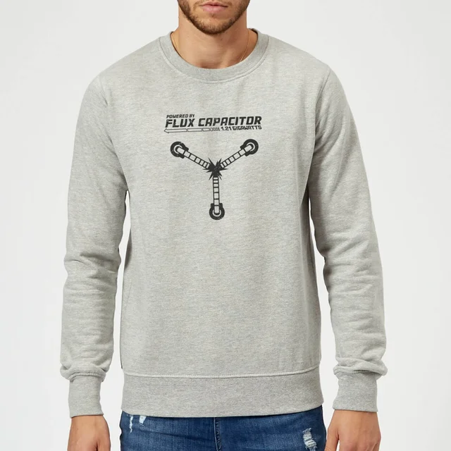Back to the Future Powered By Flux Capacitor Trui - Grijs